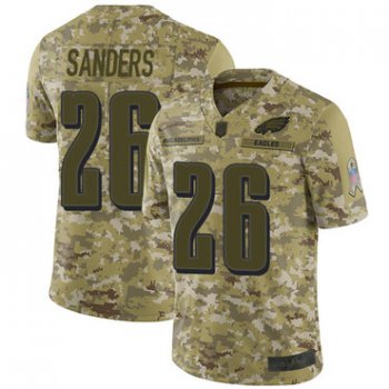 Eagles #26 Miles Sanders Camo Youth Stitched Football Limited 2018 Salute to Service Jersey