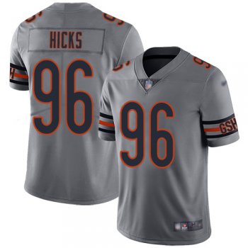 Nike Chicago Bears Youth #96 Akiem Hicks Silver Inverted Legend Limited Jersey