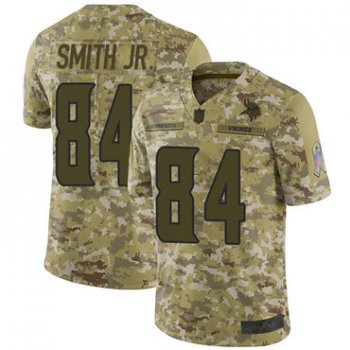 Vikings #84 Irv Smith Jr. Camo Youth Stitched Football Limited 2018 Salute to Service Jersey