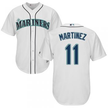 Youth Mariners #11 Edgar Martinez White Cool Base Stitched Baseball Jersey