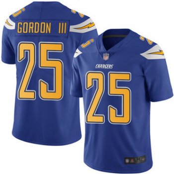 Chargers #25 Melvin Gordon III Electric Blue Youth Stitched Football Limited Rush Jersey