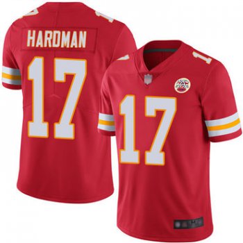 Chiefs #17 Mecole Hardman Red Team Color Youth Stitched Football Vapor Untouchable Limited Jersey