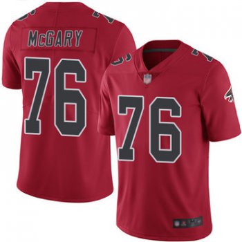 Falcons #76 Kaleb McGary Red Youth Stitched Football Limited Rush Jersey