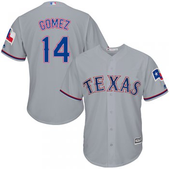Rangers #14 Carlos Gomez Grey Cool Base Stitched Youth Baseball Jersey