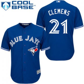 Blue Jays #21 Roger Clemens Blue Cool Base Stitched Youth Baseball Jersey