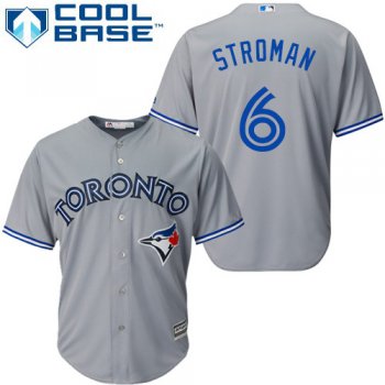 Blue Jays #6 Marcus Stroman Grey Cool Base Stitched Youth Baseball Jersey