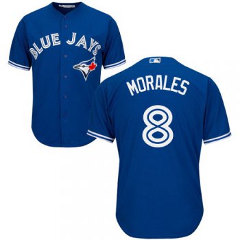 Blue Jays #8 Kendrys Morales Blue Cool Base Stitched Youth Baseball Jersey