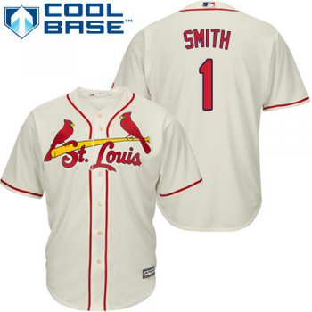 Cardinals #1 Ozzie Smith Cream Cool Base Stitched Youth Baseball Jersey