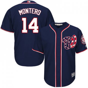 Nationals #14 Miguel Montero Navy Blue Cool Base Stitched Youth Baseball Jersey