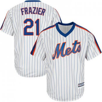 Mets #21 Todd Frazier White(Blue Strip) Alternate Cool Base Stitched Youth Baseball Jersey