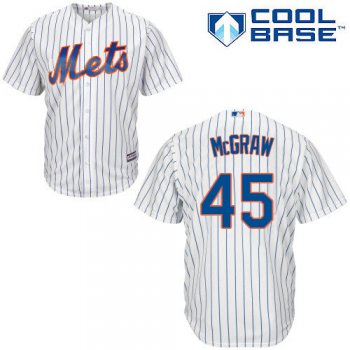 Mets #45 Tug McGraw White(Blue Strip) Cool Base Stitched Youth Baseball Jersey