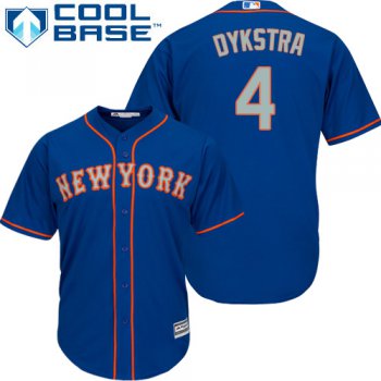Mets #4 Lenny Dykstra Blue(Grey NO.) Cool Base Stitched Youth Baseball Jersey