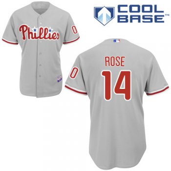 Phillies #14 Pete Rose Grey Cool Base Stitched Youth Baseball Jersey