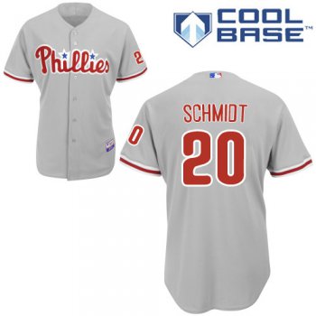 Phillies #20 Mike Schmidt Grey Cool Base Stitched Youth Baseball Jersey