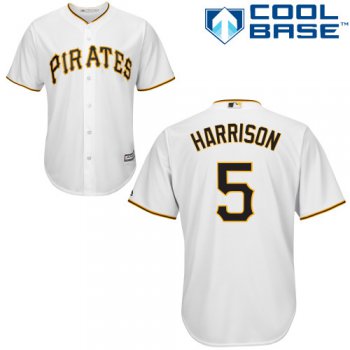 Pirates #5 Josh Harrison White Cool Base Stitched Youth Baseball Jersey