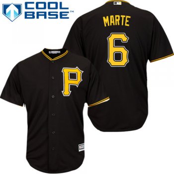 Pirates #6 Starling Marte Black Cool Base Stitched Youth Baseball Jersey