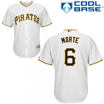 Pirates #6 Starling Marte White Cool Base Stitched Youth Baseball Jersey