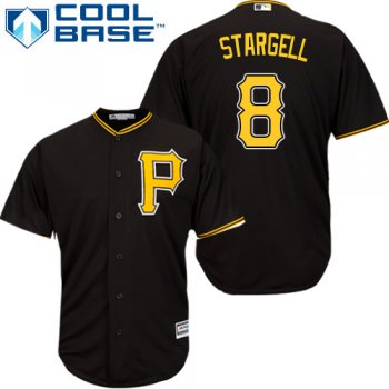 Pirates #8 Willie Stargell Black Cool Base Stitched Youth Baseball Jersey