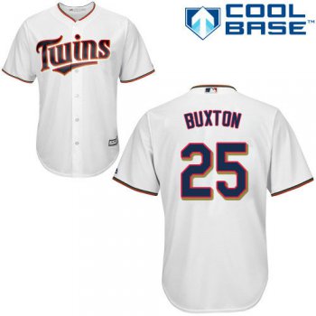 Twins #25 Byron Buxton White Cool Base Stitched Youth Baseball Jersey