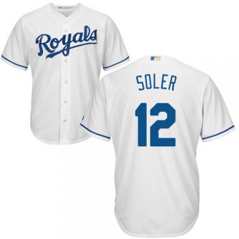 Royals #12 Jorge Soler White Cool Base Stitched Youth Baseball Jersey