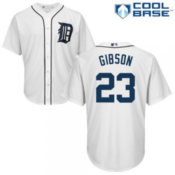 Tigers #23 Kirk Gibson White Cool Base Stitched Youth Baseball Jersey