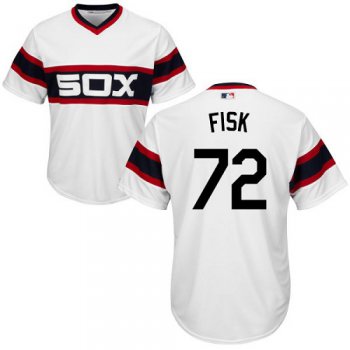 White Sox #72 Carlton Fisk White Alternate Home Cool Base Stitched Youth Baseball Jersey