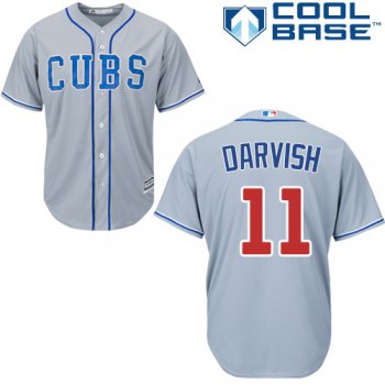Cubs #11 Yu Darvish Grey Road Stitched Youth Baseball Jersey