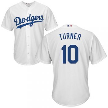Dodgers #10 Justin Turner White Cool Base Stitched Youth Baseball Jersey