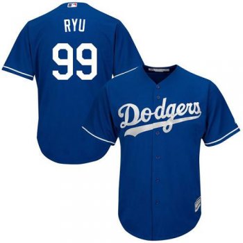 Dodgers #99 Hyun-Jin Ryu Blue Cool Base Stitched Youth Baseball Jersey