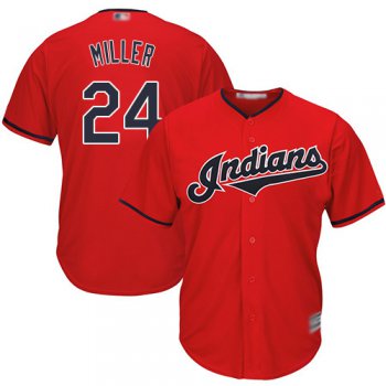 Indians #24 Andrew Miller Red Stitched Youth Baseball Jersey