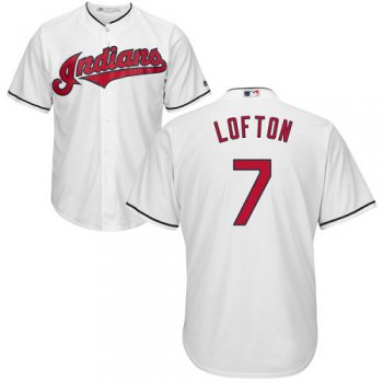 Indians #7 Kenny Lofton White Home Stitched Youth Baseball Jersey