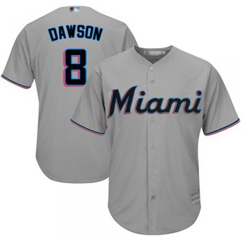 Marlins #8 Andre Dawson Grey Cool Base Stitched Youth Baseball Jersey