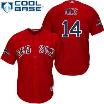 Red Sox #14 Jim Rice Red Cool Base 2018 World Series Champions Stitched Youth Baseball Jersey