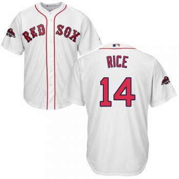 Red Sox #14 Jim Rice White Cool Base 2018 World Series Champions Stitched Youth Baseball Jersey