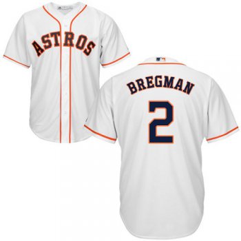 Astros #2 Alex Bregman White Cool Base Stitched Youth Baseball Jersey