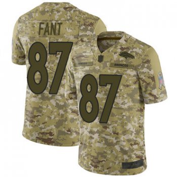 Broncos #87 Noah Fant Camo Youth Stitched Football Limited 2018 Salute to Service Jersey