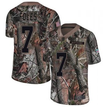 Jaguars #7 Nick Foles Camo Youth Stitched Football Limited Rush Realtree Jersey