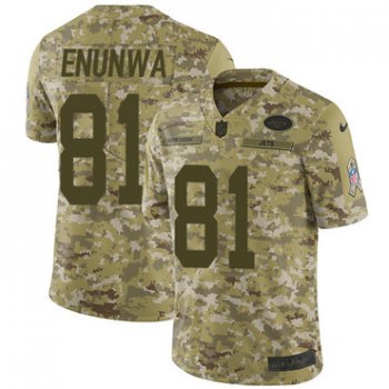 Jets #81 Quincy Enunwa Camo Youth Stitched Football Limited 2018 Salute to Service Jersey