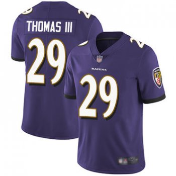 Ravens #29 Earl Thomas III Purple Team Color Youth Stitched Football Vapor Untouchable Limited Jersey