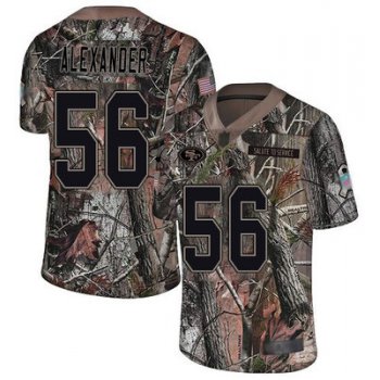 49ers #56 Kwon Alexander Camo Youth Stitched Football Limited Rush Realtree Jersey