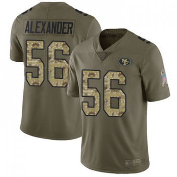 49ers #56 Kwon Alexander Olive Camo Youth Stitched Football Limited 2017 Salute to Service Jersey