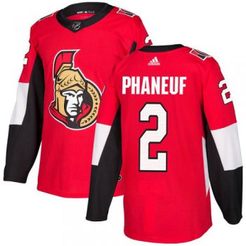 Adidas Senators 2 Dion Phaneuf Red Home Authentic Stitched Youth NHL Jersey
