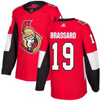 Kid Adidas Senators 19 Derick Brassard Red Home Authentic Stitched NHL Jersey