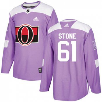 Kid Adidas Senators 61 Mark Stone Purple Authentic Fights Cancer Stitched NHL Jersey