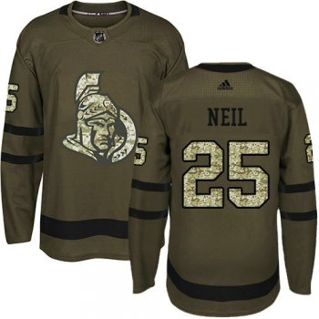 Youth Adidas Senators 25 Chris Neil Green Salute to Service Stitched NHL Jersey