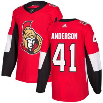 Youth Adidas Senators 41 Craig Anderson Red Home Authentic Stitched NHL Jersey
