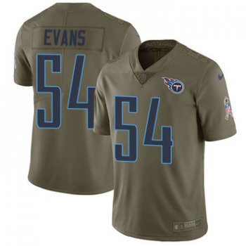 Nike Titans #54 Rashaan Evans Olive Youth Stitched NFL Limited 2017 Salute to Service Jersey