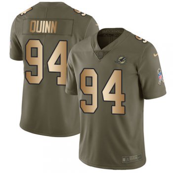 Nike Dolphins #94 Robert Quinn Olive Gold Youth Stitched NFL Limited 2017 Salute to Service Jersey
