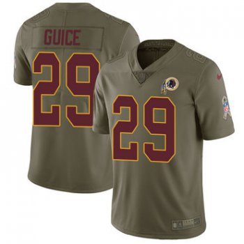 Nike Redskins #29 Derrius Guice Olive Youth Stitched NFL Limited 2017 Salute to Service Jersey