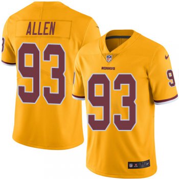 Nike Redskins #93 Jonathan Allen Gold Youth Stitched NFL Limited Rush Jersey